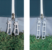 Ladder strap fixing system